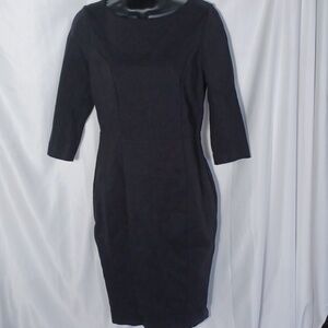 Boden Midi-length Black Dress, sz 6, stretch,  business
